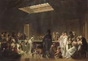 Louis-Leopold Boilly A Game of Billiards oil painting reproduction